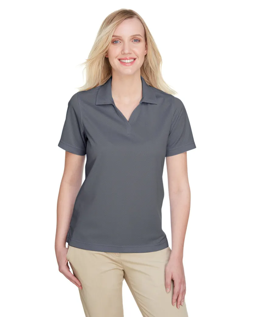 UltraClub UC102W Ladies' Cavalry Twill Performance Polo - Ninja Transfers