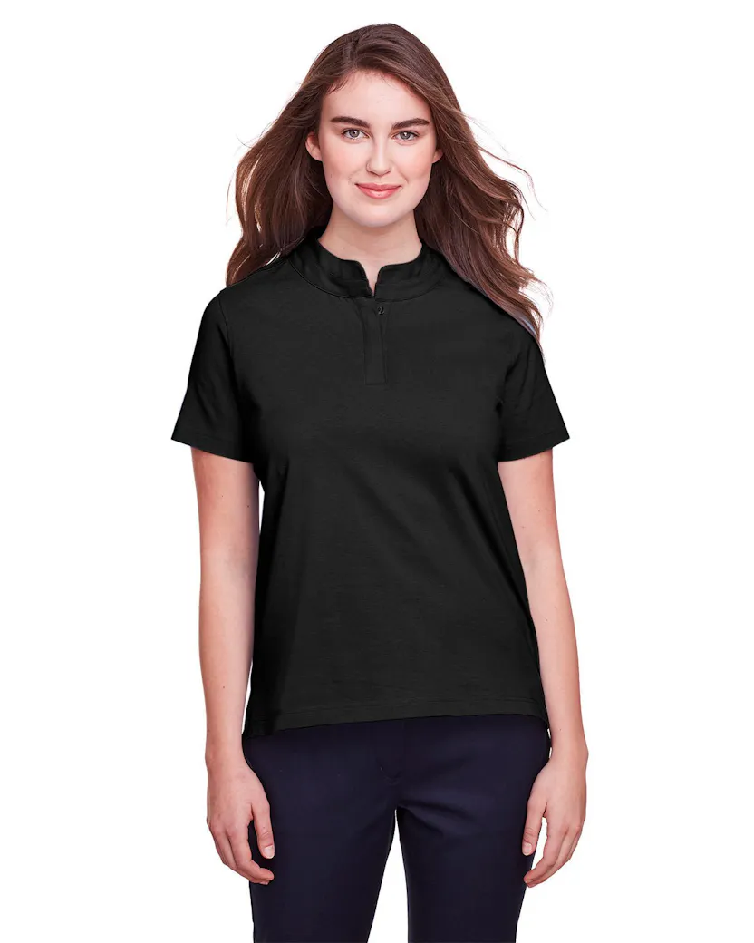 UltraClub UC105W Ladies' Lakeshore Stretch Cotton Performance Polo - Ninja Transfers