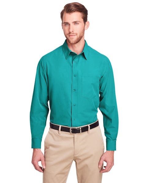 UltraClub UC500 Men's Bradley Performance Woven Shirt - Ninja Transfers