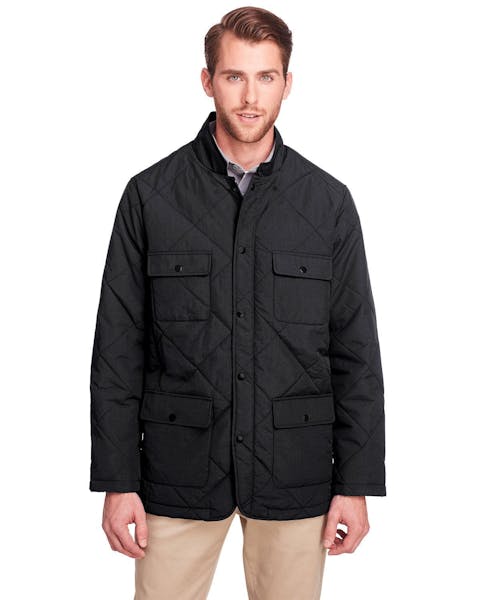 UltraClub UC708 Men's Dawson Quilted Hacking Jacket - Ninja Transfers