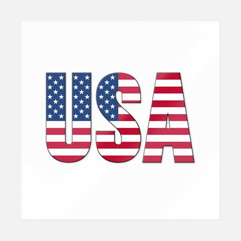 USA American Flag (Colored) - Ninja Transfers