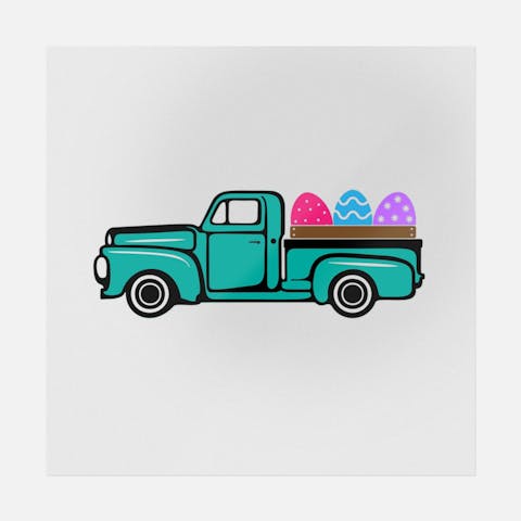 Vintage Easter Egg Truck - Ninja Transfers