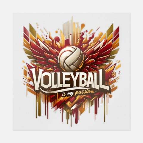 Volleyball Is My Passion Graffiti - Ninja Transfers
