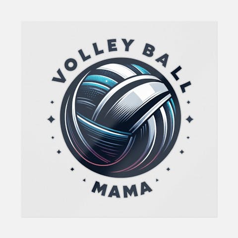 Volleyball Mama Aqua - Ninja Transfers