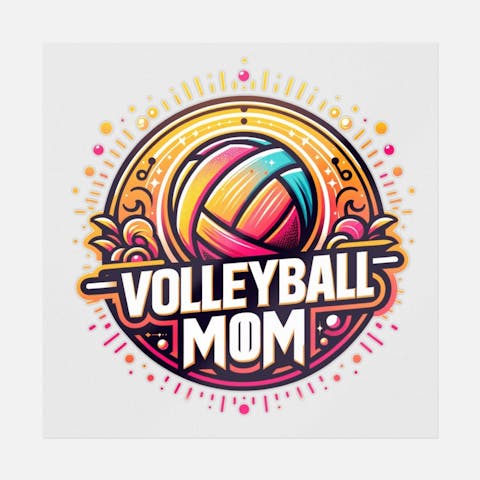 Volleyball Mom Flat Art - Ninja Transfers