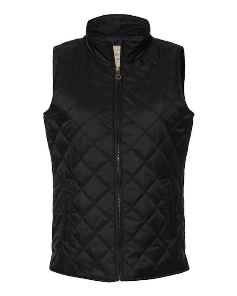 Weatherproof W207359 Women's Vintage Diamond Quilted Vest - Ninja Transfers