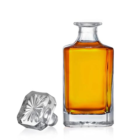 Decantador de whisky cuadrado de 750 ml