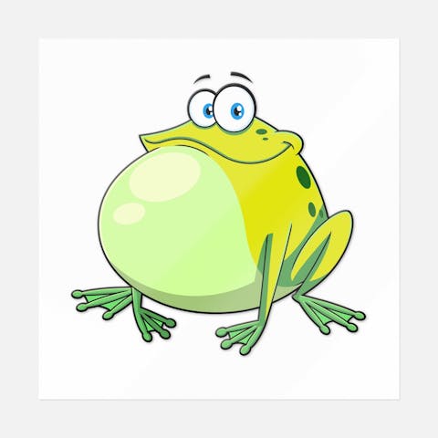 Yellow Frog Sticker Yellow Frog Sticker | UV DTF Transfer Stickers